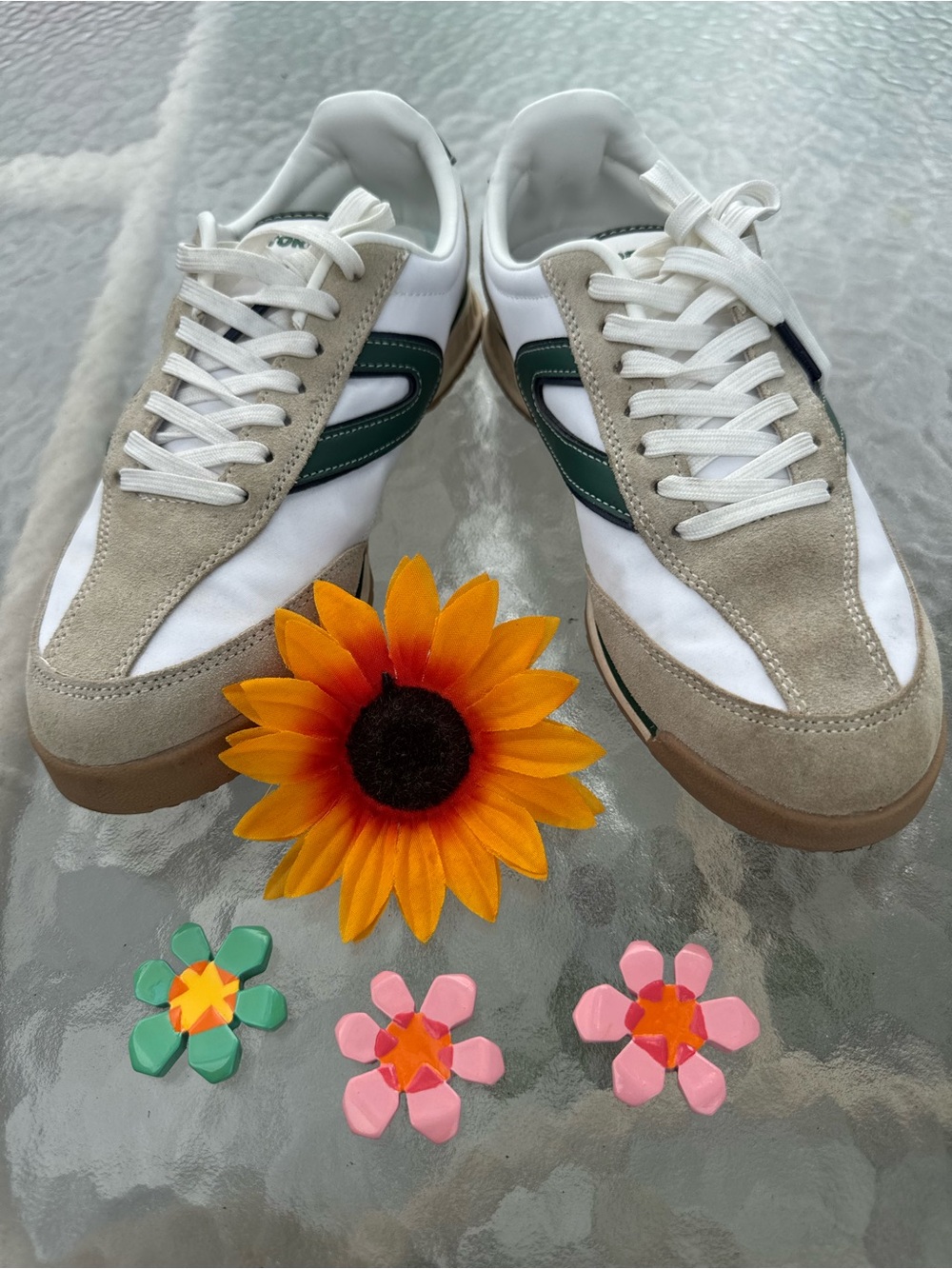 🔥 Tretorn Kristine White Green Vintage Sneakers - Size 8M